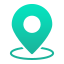 Teal-green location pin address icon – marking the official campus of GS Trainings in Gulberg III, Lahore, Pakistan.